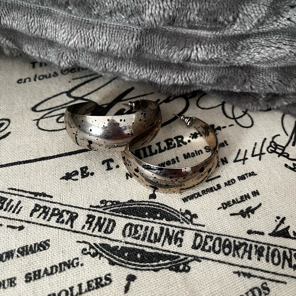 Sterling silver hoop earrings